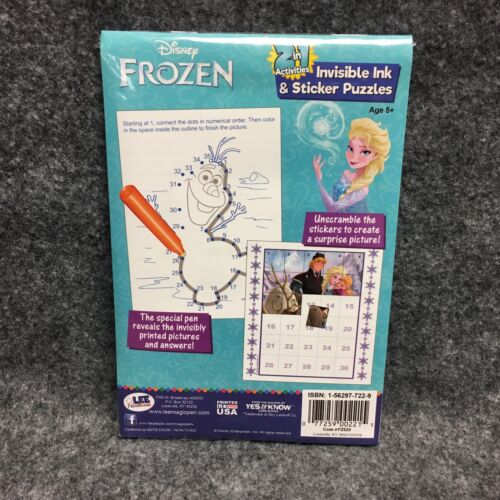 Disney Frozen Chilly Fun Invisible Ink & Sticker Puzzles 2-In-1 Activities Book - Imagen 2 de 2