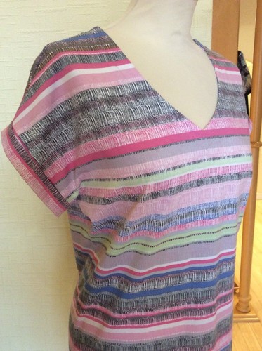 Bianca Top Size 10 BNWT Pink White Blue Lime Striped RRP £44.95 Now £20 - Picture 12 of 12