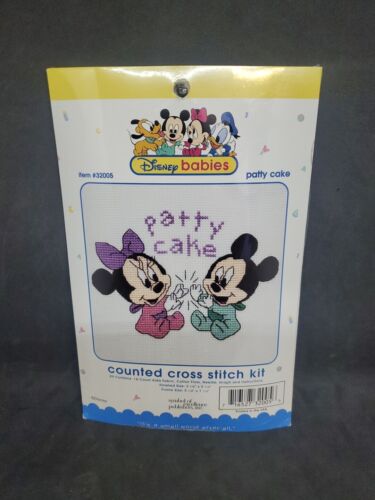 Disney Babies Cross Stitch Kit “Patty Cake” Mickey And Minnie Mouse Nursery Baby