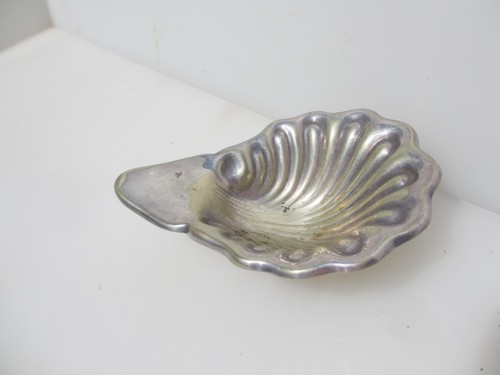 Vintage Soap Dish Holder Pot Silver Plated Leaf Ashtray Antique Bowl Old - Picture 7 of 13