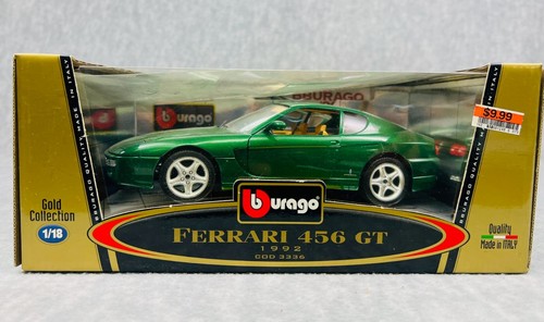 🇮🇹Burago Ferrari 456GT 1992 Metallic Green 1/18 3336 Gold Collection🇮🇹