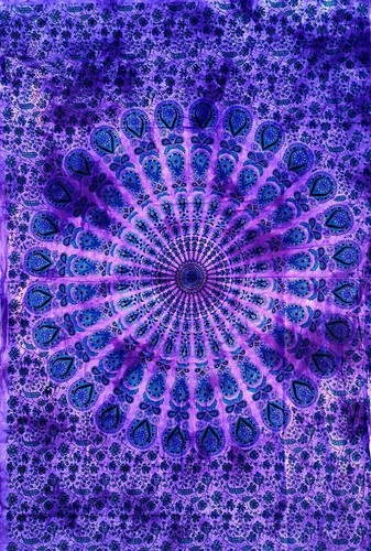 Peacock Mandala Wall Hanging Tapestry Yoga Meditation Cotton Boho Home Decor - Picture 21 of 38