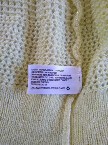 Cat & Jack Girls' Long Sleeve Bumble Bee Yellow Long Open Cardigan L(10/12) - 第 11/12 張圖片