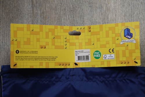 LEGO® Kordelzugbeutel blau Aufbewahrung Tragetasche Rucksack blau Stein Design 16x13 - Bild 5 von 7