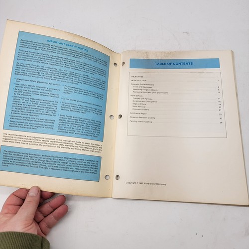 1983 Ford Cosmetic Paint and Surface Repairs Video Disc Reference Book - Picture 2 of 4