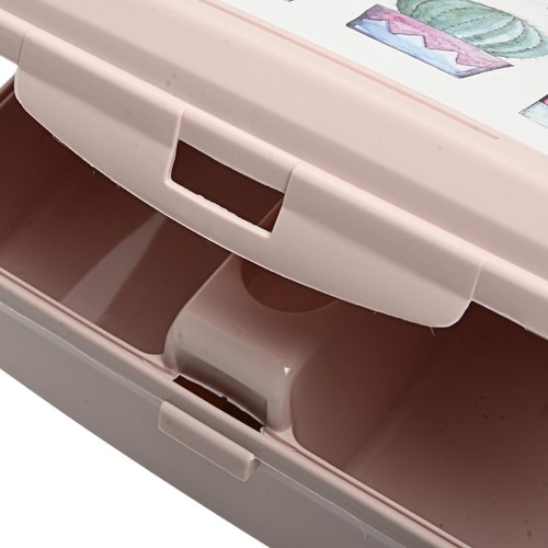 Fiambrera de plástico para niños bloque de enfriamiento 1,3 L niños niñas viaje escolar lindo gráfico - Imagen 64 de 96