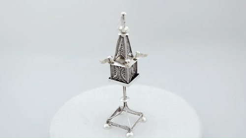 Austro-Hungarian Silver Spice Tower Antique Circa 1900 - Video 1 of 1