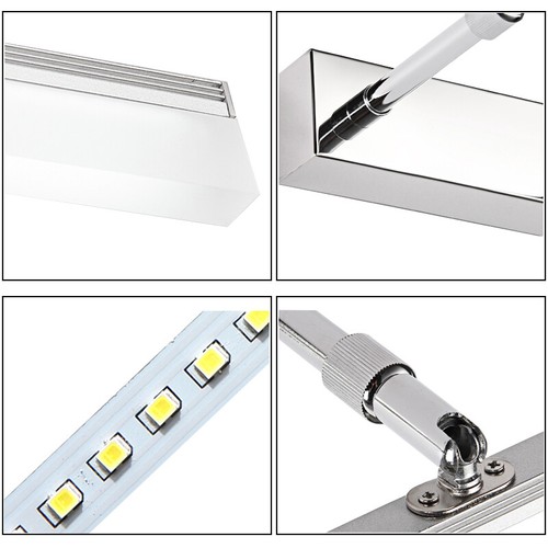 LED SMD 2835 Acrylic Wall Sconce Light Fixture Retractable Vanity Mirror Lamp - Picture 9 of 27