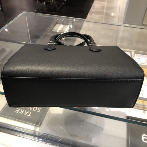 MICHAEL KORS MEDIUM SATCHEL SHOULDER BAG HANDBAG PURSE MESSENGER CROSSBODY BLACK - Picture 7 of 15