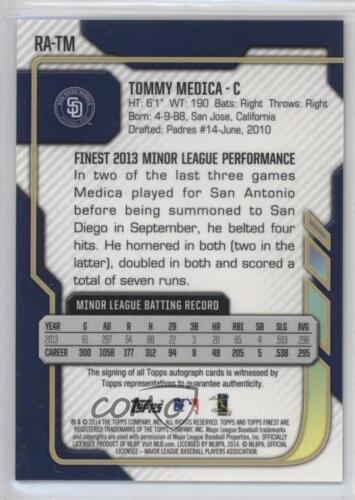 2014 Topps Finest Gold Refractor /50 Tommy Medica #RA-TM Rookie Auto RC |  eBay