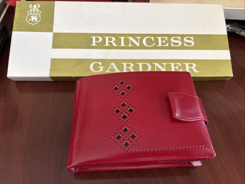 Vintage Mid-Century Red Wallet Princess Gardner