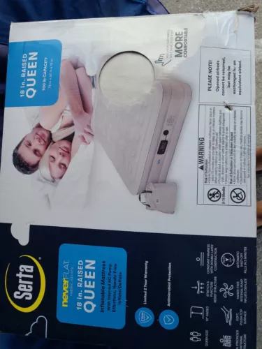 serta raised air mattress with never flat pump