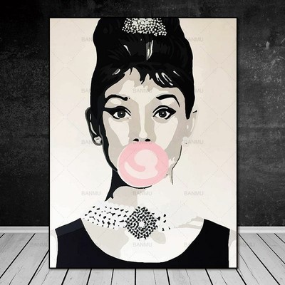 Audrey Hepburn Wall Art Pictures Canvas Painting Poster For Home