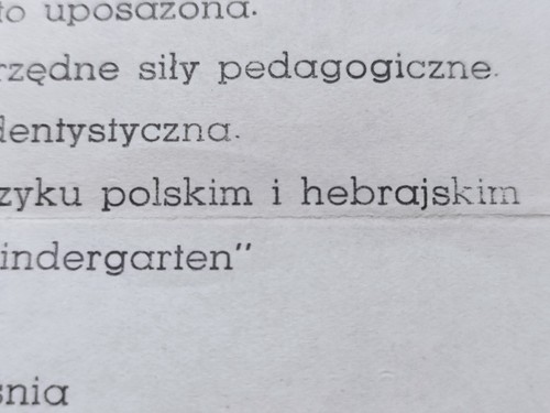 Letter Poland Łódź Kindergarten - About School Classes In Hebrew & Polish Jewish - Picture 5 of 11