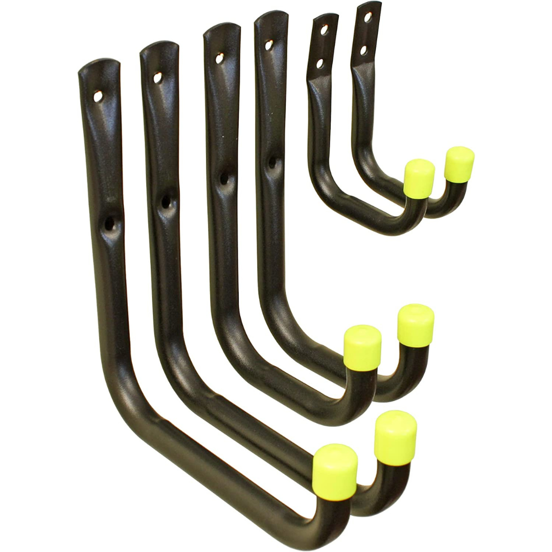 Keypak Universal Heavy Duty Garage Storage Hooks Set 6 Pack Wall Mounted Jumbo eBay