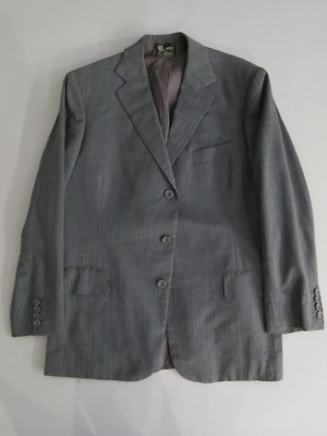 Henry Poole Savile Row London charcoal sky blue pin stripe