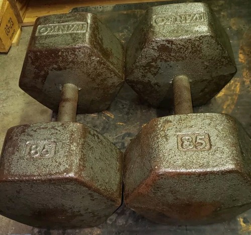 Vintage Ivanko 85lb Hex Dumbell 1 (SOLD As SINGLES) {2 In Stock} - Picture 2 of 4