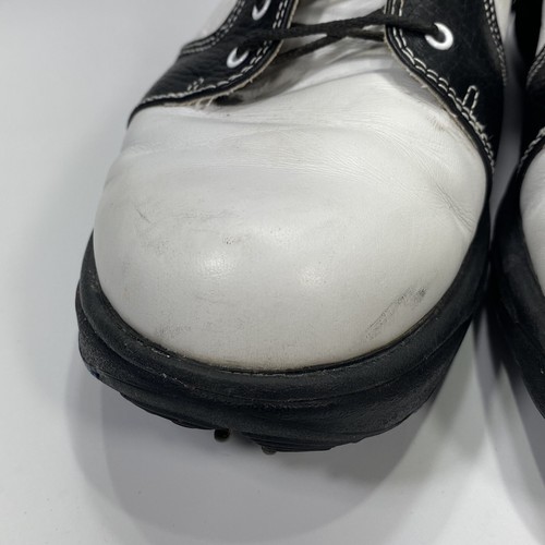 FootJoy FJ Golf Shoes Mens 9.5M White Black Softspike Contour Series 94102 - Picture 8 of 15