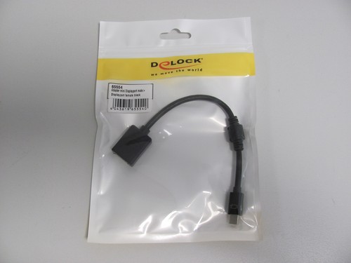 1x Delock - Adapter mini Displayport male to Displayport female Schwarz - 65554 - Bild 3 von 6