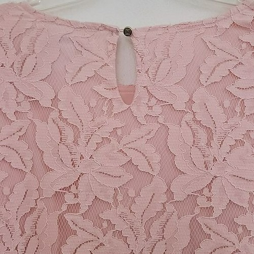 Liz Claiborne Peach Lace Short Sleeve Top XL - Picture 10 of 11