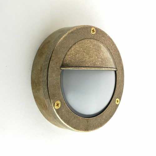 Solid Brass Round Bulkhead Wall Pathway Nautical Outdoor Indoor Light ALTHEA - Picture 13 of 22
