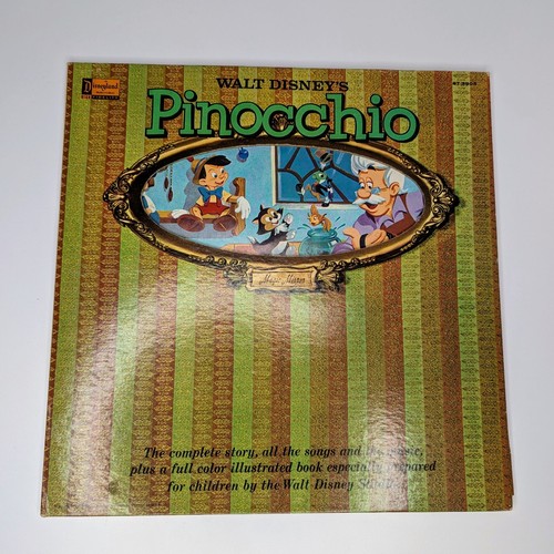 1967 Walt Disney's Pinocchio - Children's LP Disneyland ST-3905 With Storybook - Picture 1 of 13