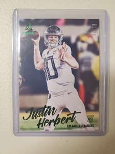 Justin Herbert RC 2020 Panini LUMINANCE GREEN Rookie Card #103  /75 Chargers