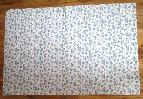 Vintage Novelty Juvenile Knit Fabric 52" x 34" 1970s - Picture 6 of 6