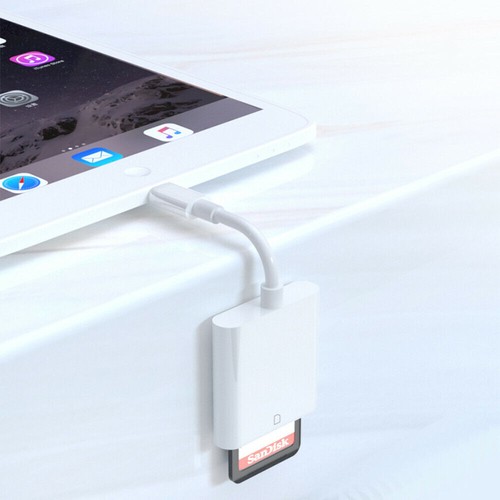 SD Card Adapter Camera Reader for iPad iPhone 6 6S 7 8 Plus 11 12 Pro X Xs Max - Picture 7 of 8