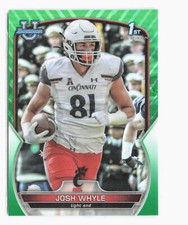 2022 Bowman University Chrome Josh Whyle #/99 Green Refractor 89 SP Cincinnati
