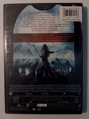 Underworld Collection 3 DVD Lot: Underworld, Evolution, Rise Of The Lycans - Picture 6 of 7