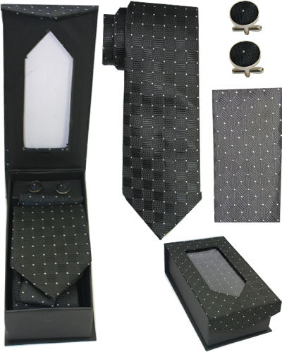 Juego de pañuelos de corbata eslabones combo color liso y juego de eslabones de diseño - Imagen 10 de 24