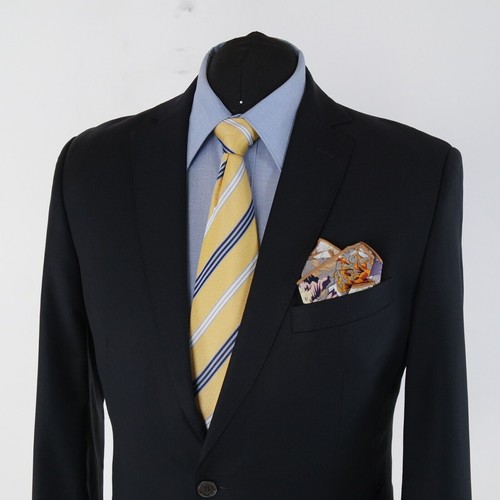 Mens Dark Blue Sport Coat 46L US Size WINDSOR Wool Blazer Jacket - Picture 10 of 15
