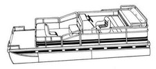 7.6oz BOAT COVER HARRIS FLOTEBOTE/FLOTEDECK/KAYOT ROYAL HERITAGE 230 06-11