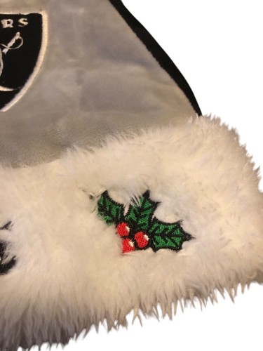 LAS VEGAS RAIDERS HIGH END SANTA HAT - Picture 3 of 7