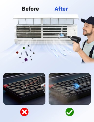 6000mAh Elektrische Staubgebläse Druckluftspray PC 51000RPM Reinigung Air Duster - Afbeelding 11 van 12