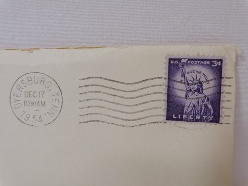 VINTAGE WEIHNACHTSKARTE-UMSCHLAG-STEMPEL 1954 50er JAHRE FROHE WEIHNACHTEN ERHABENE BRIEFE - Bild 7 von 8