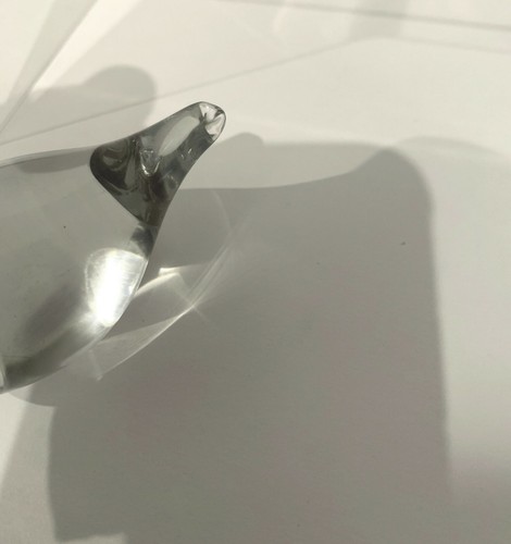 Unbranded Swan Clear Art Glass Swan Figurine Paperweight 3.5" Tall - Picture 5 of 7