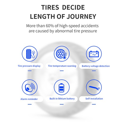 Tire Pressure Monitor Waterproof Motorcycle TPMS System High Precision Real Time - Picture 6 of 10