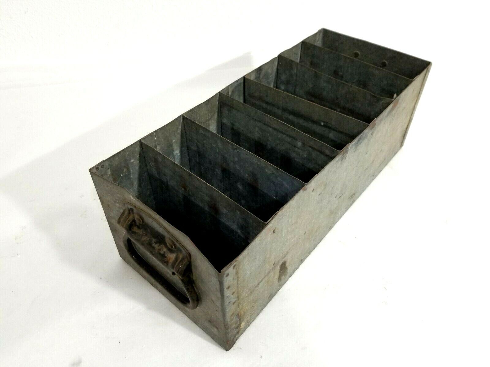 Antique Galvanized Box Hand Made Vintage Plumbers Fitting Box Tool Box