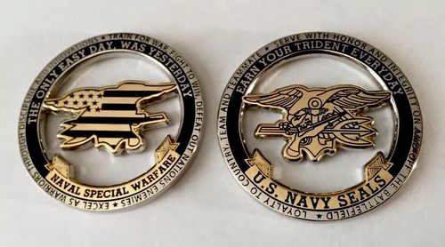 Moneda de desafío recortada Navy Seals NSW CPO DEVGRU Navy Seal Team USN CPO - Imagen 4 de 9