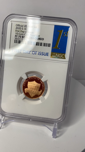 2020 S Proof Lincoln Cent NGC PF 70 RD Ultra Cameo First Day of Issue 1st Label - Video 1 von 1