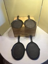 Mr Bar-B-Q Cast Iron Fajita Skillet Platter Cookware Set Of 4