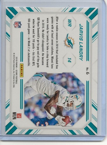 2016 Score Chain Reaction Black Jarvis Landry #6 - Dolphins / Browns - Picture 2 of 2
