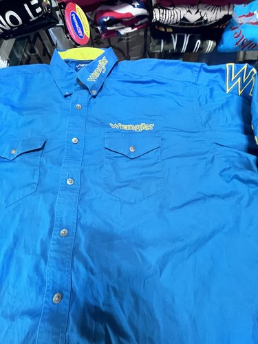 Vintage Wrangler Long Sleeve Button Front Western Shirt 2xl Yellow Embroidery - Bild 3 von 21