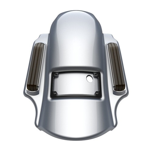 Barracuda Silver Dominator Stretched Extended Rear Fender Fits for 2014+ Harley - Picture 13 of 17