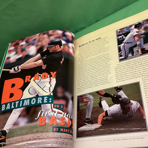 Cal Ripken Jr., Brady Anderson, BALTIMORE ORIOLES MAGAZINE 1995 Third Edition - Picture 10 of 12