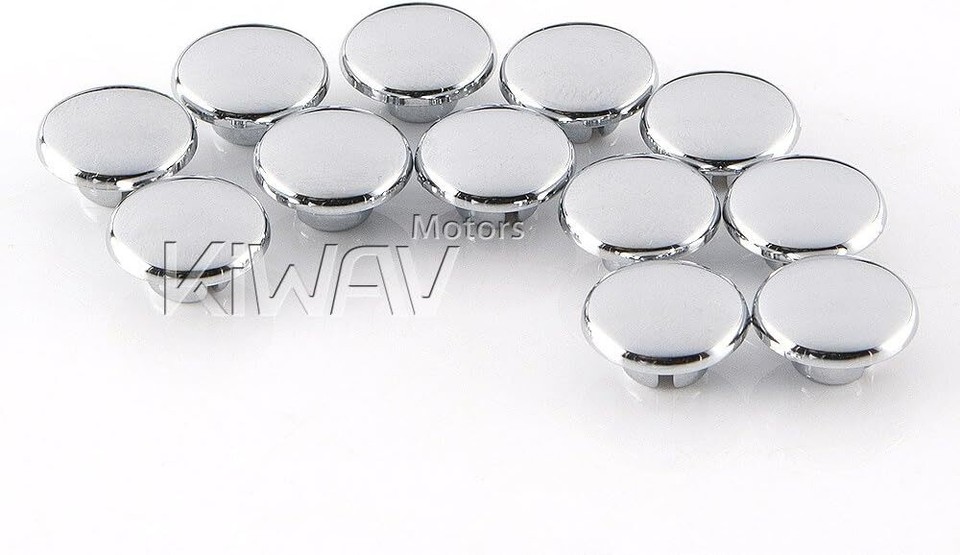 KiWAV motorcycle round bolt cap screw 6mm (5mm allen key head), chrome