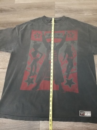 Authentic World Wrestling Entertainment Edge T-Shirt Black And Red Faded - Picture 17 of 20