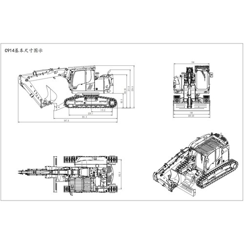 1/14 RC Hydraulik-Bagger 914 5-Wege-Ventil Bagger Modell Licht Sound Kupplung - Bild 17 von 24